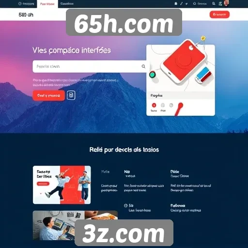 Exploração da interface do usuário do site 65h.com